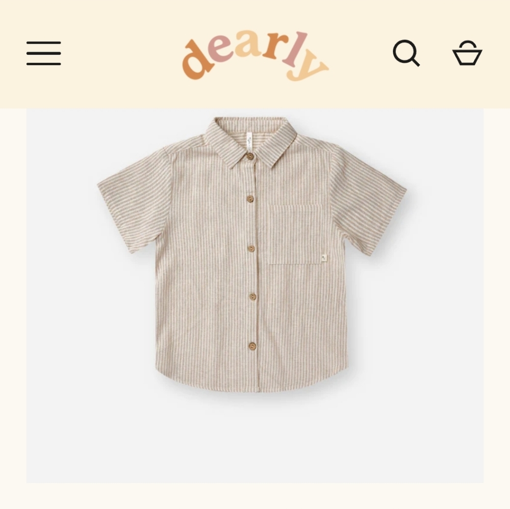 Rylee and Cru linen button up stripe shirt